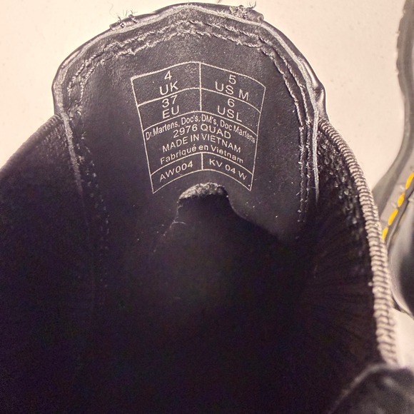 Dr Martens 2976 Quad Platform Chelsea Boots Black Leather Size 6 Womens - Picture 4 of 11